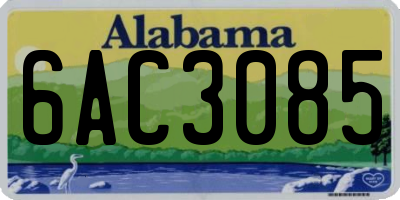 AL license plate 6AC3085