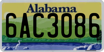AL license plate 6AC3086