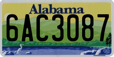 AL license plate 6AC3087