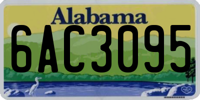 AL license plate 6AC3095