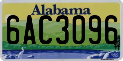 AL license plate 6AC3096