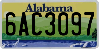 AL license plate 6AC3097
