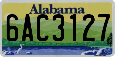 AL license plate 6AC3127