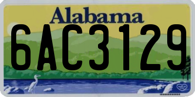 AL license plate 6AC3129