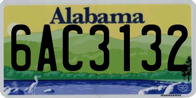 AL license plate 6AC3132
