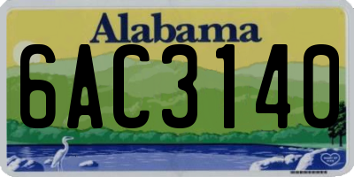 AL license plate 6AC3140