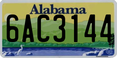 AL license plate 6AC3144
