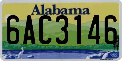 AL license plate 6AC3146