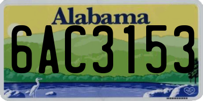 AL license plate 6AC3153