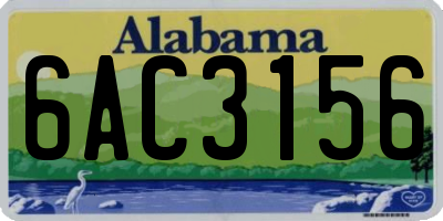 AL license plate 6AC3156