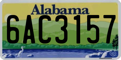 AL license plate 6AC3157
