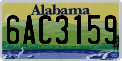 AL license plate 6AC3159