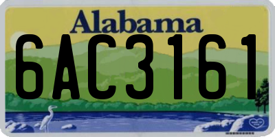 AL license plate 6AC3161