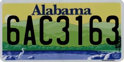 AL license plate 6AC3163