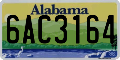 AL license plate 6AC3164