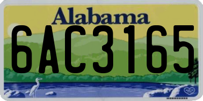 AL license plate 6AC3165