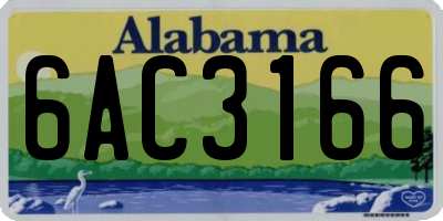 AL license plate 6AC3166