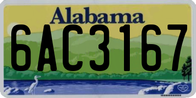 AL license plate 6AC3167