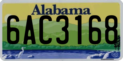 AL license plate 6AC3168