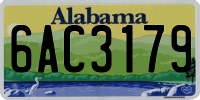 AL license plate 6AC3179