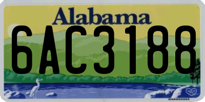 AL license plate 6AC3188