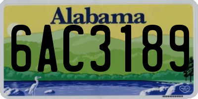 AL license plate 6AC3189