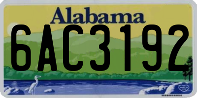 AL license plate 6AC3192