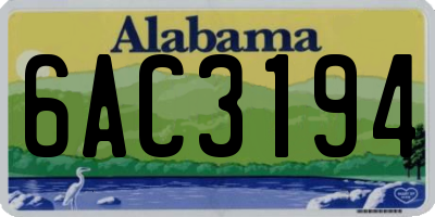 AL license plate 6AC3194