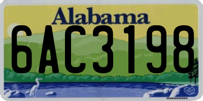 AL license plate 6AC3198