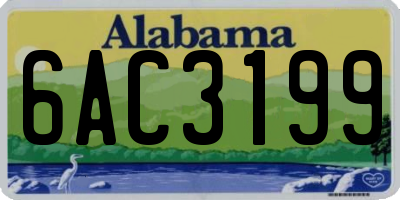 AL license plate 6AC3199