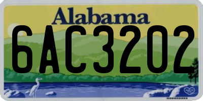 AL license plate 6AC3202