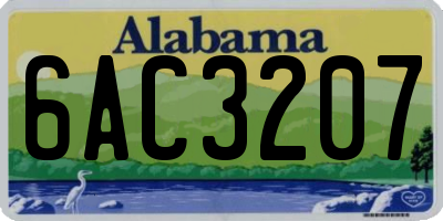 AL license plate 6AC3207