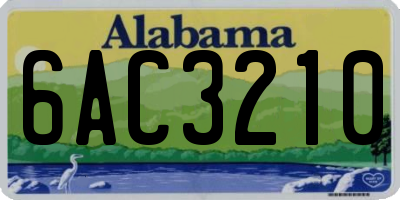 AL license plate 6AC3210