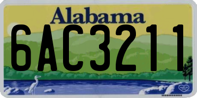 AL license plate 6AC3211