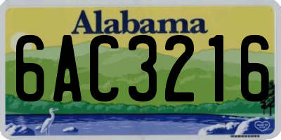 AL license plate 6AC3216