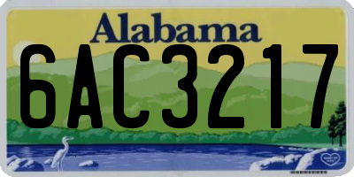 AL license plate 6AC3217