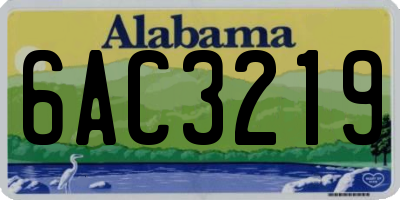 AL license plate 6AC3219