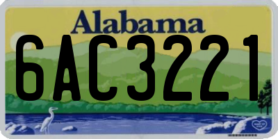 AL license plate 6AC3221
