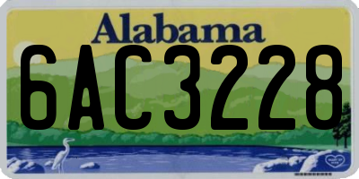 AL license plate 6AC3228