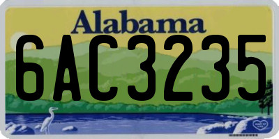 AL license plate 6AC3235