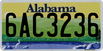 AL license plate 6AC3236