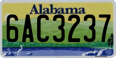 AL license plate 6AC3237