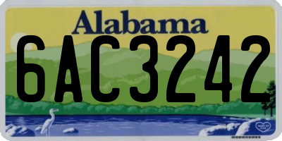 AL license plate 6AC3242