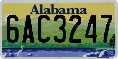 AL license plate 6AC3247