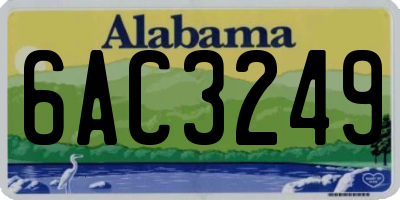 AL license plate 6AC3249