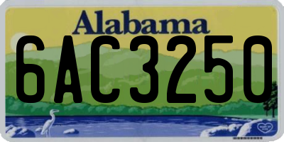 AL license plate 6AC3250