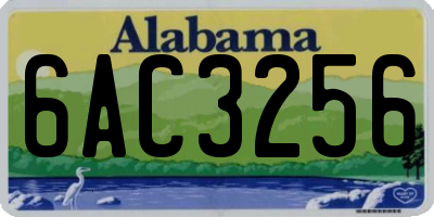 AL license plate 6AC3256