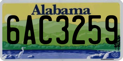 AL license plate 6AC3259