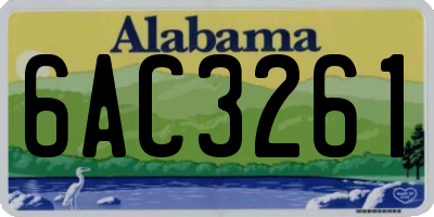 AL license plate 6AC3261