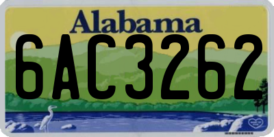 AL license plate 6AC3262